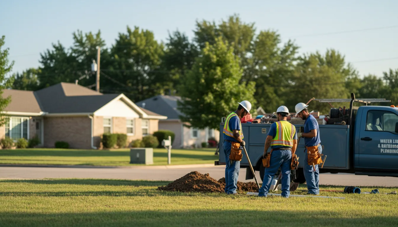 Residential water line and bathroom plumbing service in Everson, PA